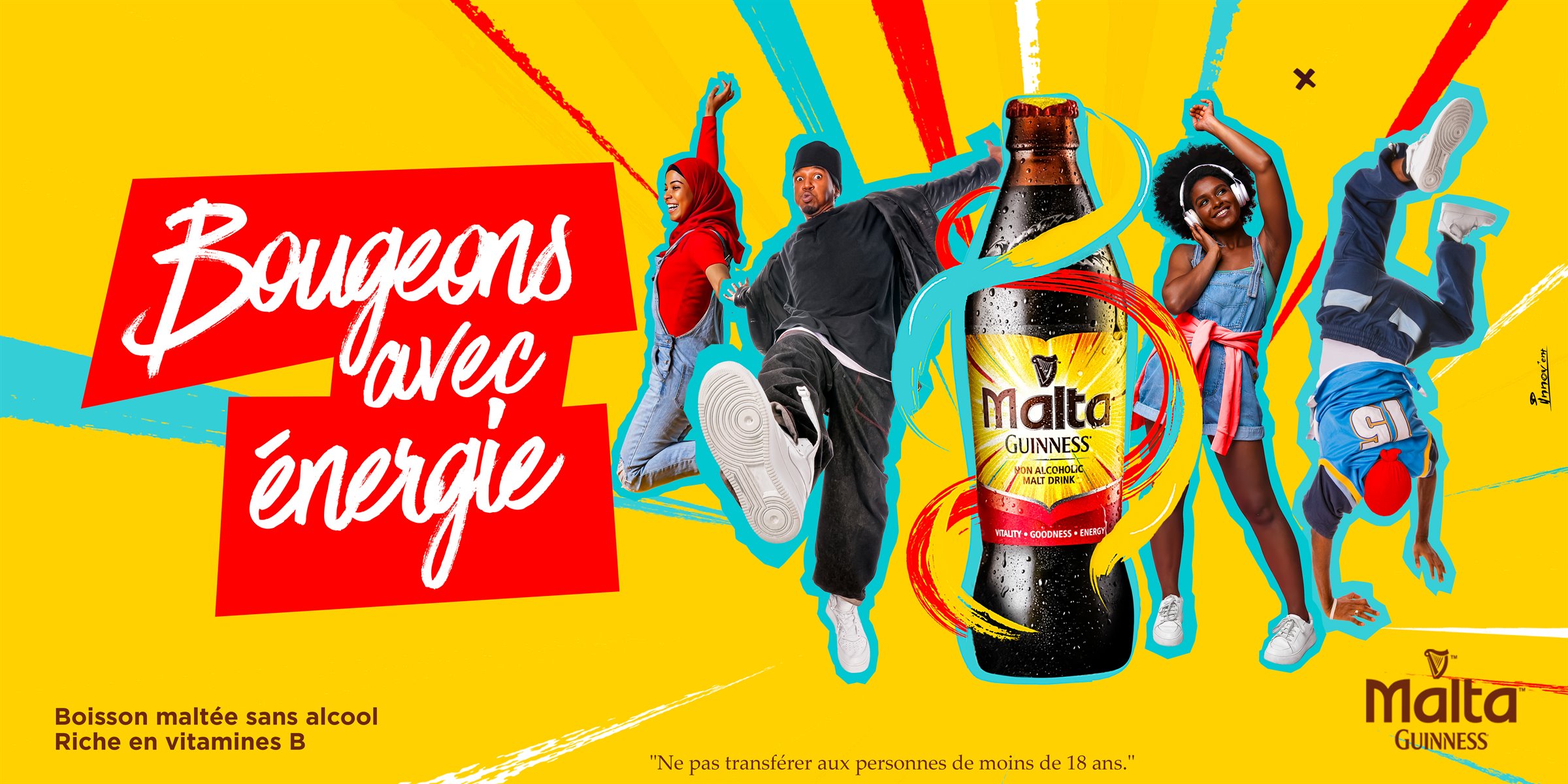 Visuel Malta Guinness Bougeons avec énergie