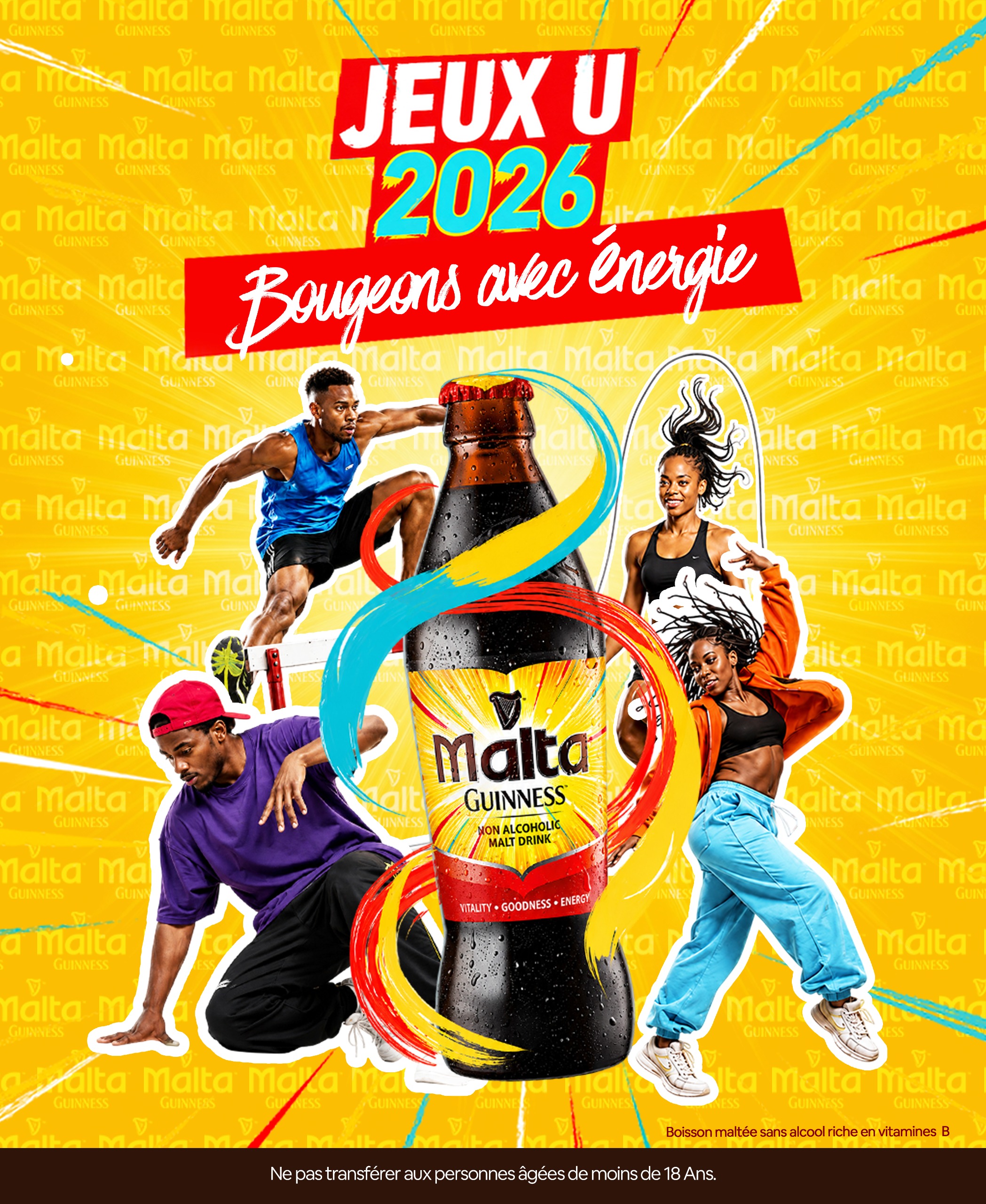 Visuel Malta Guinness JEUX U 2026 — Bougeons avec énergie